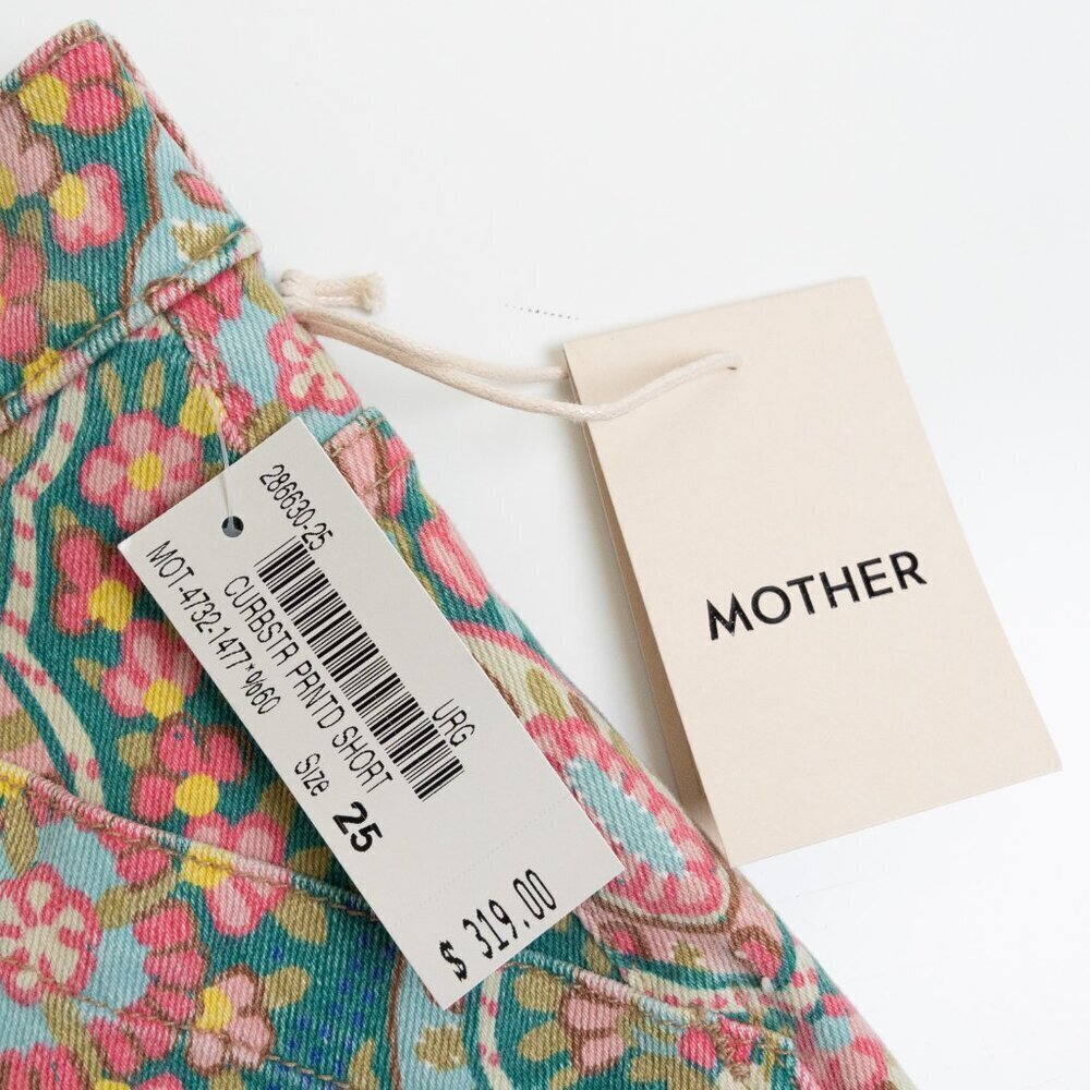 MOTHER The Curbster Floral Shorts Under The Rug Boho Hippie Retro NWT - Picture 7 of 16